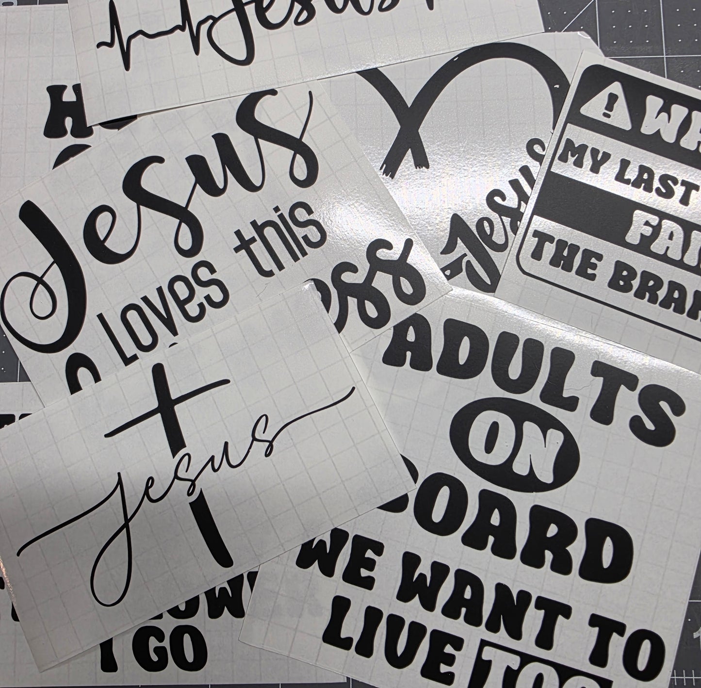 Car/Mirror Decal Or weeding project